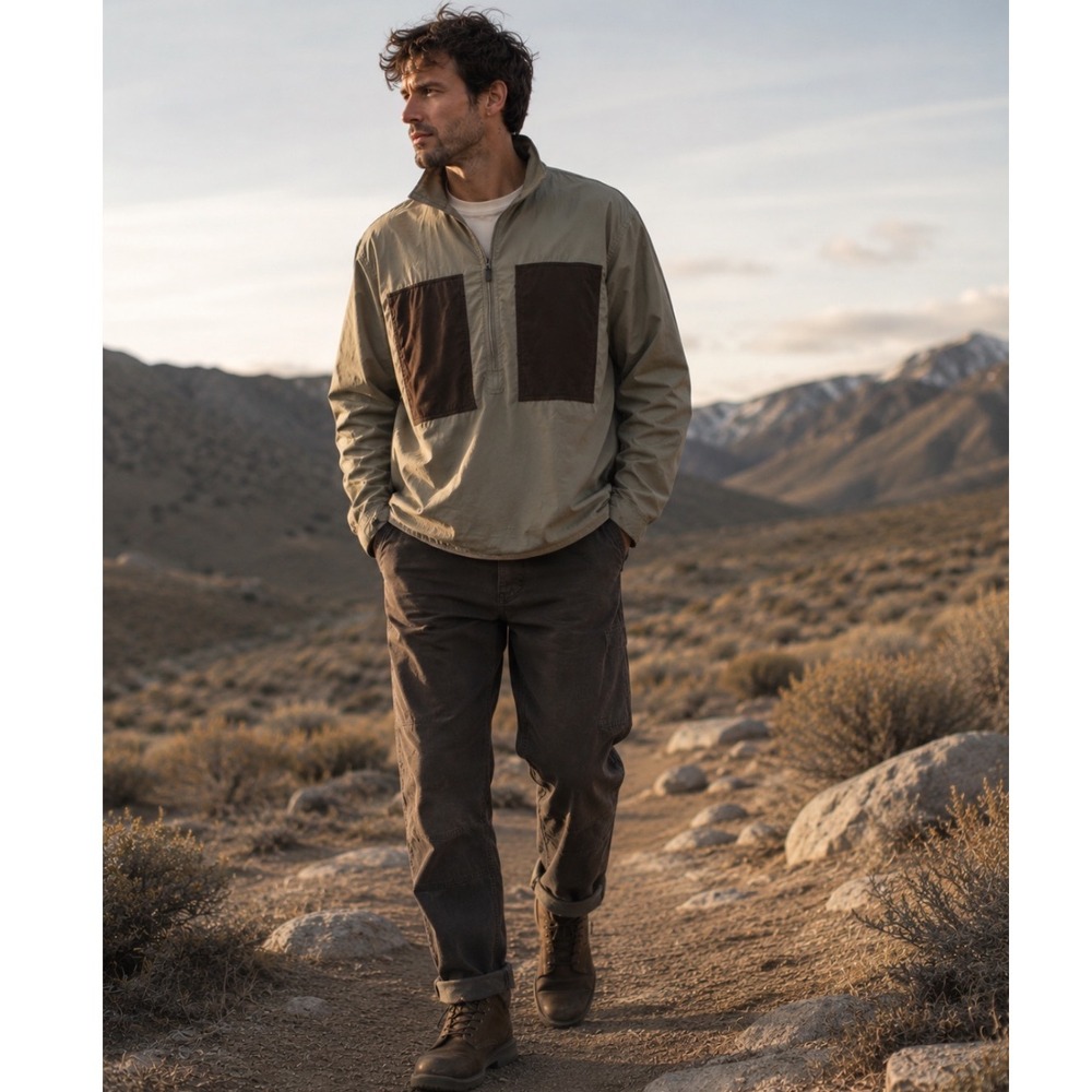 NWT 3sixteen TRAIL SHIRT‎ Pullover MEN 2X STONE Ripstop Quarter Zip LIGHTWEIGHT